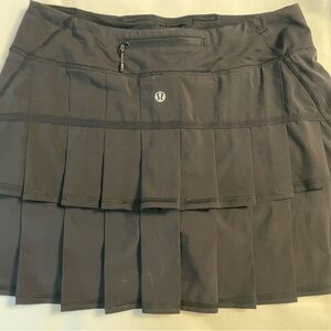 lululemon athletica Black Pleated Women's Skirt